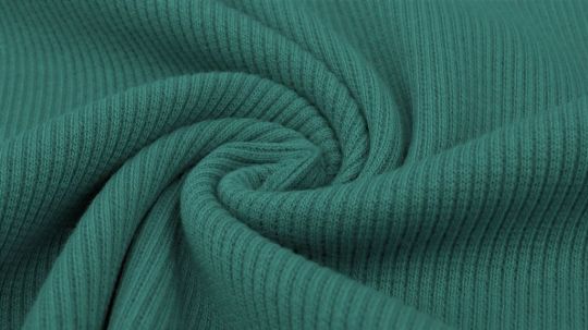 140cm Ribjersey Soft Rippenjersey Rib Jersey Teal 