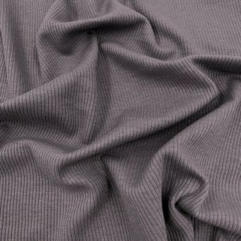 Rippenjersey Rib Jersey formfest Taupe 